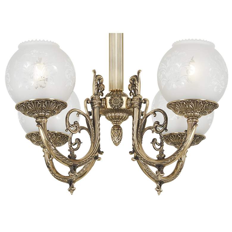Image 3 Metropolitan 4-Light 21-in Classic Brass Indoor Semi Flush more views