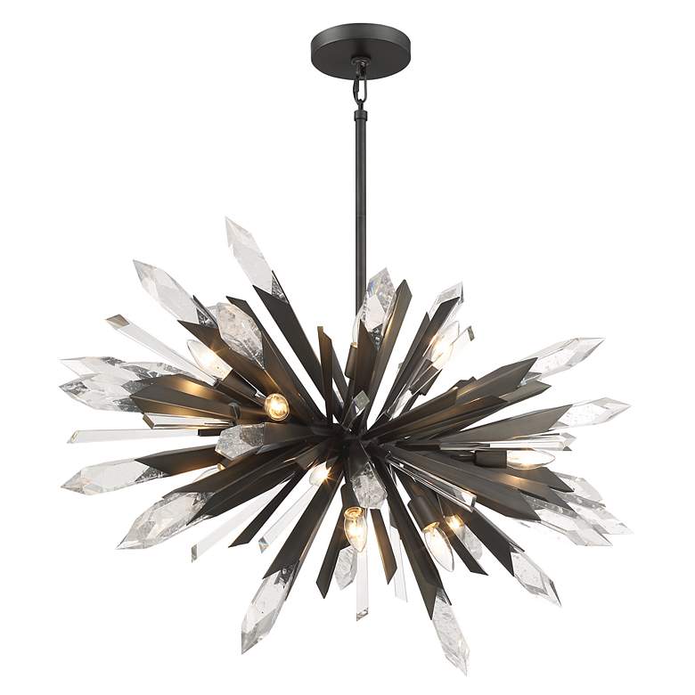 Image 4 Metropolitan 42"W Elsa Midnight Graphite 12-Light Chandelier more views
