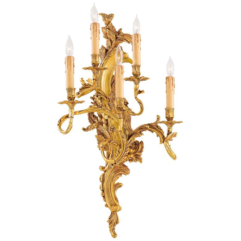 Image 1 Metropolitan 5-Light 16.5-in Aged French Gold Indoor Wall Sconce