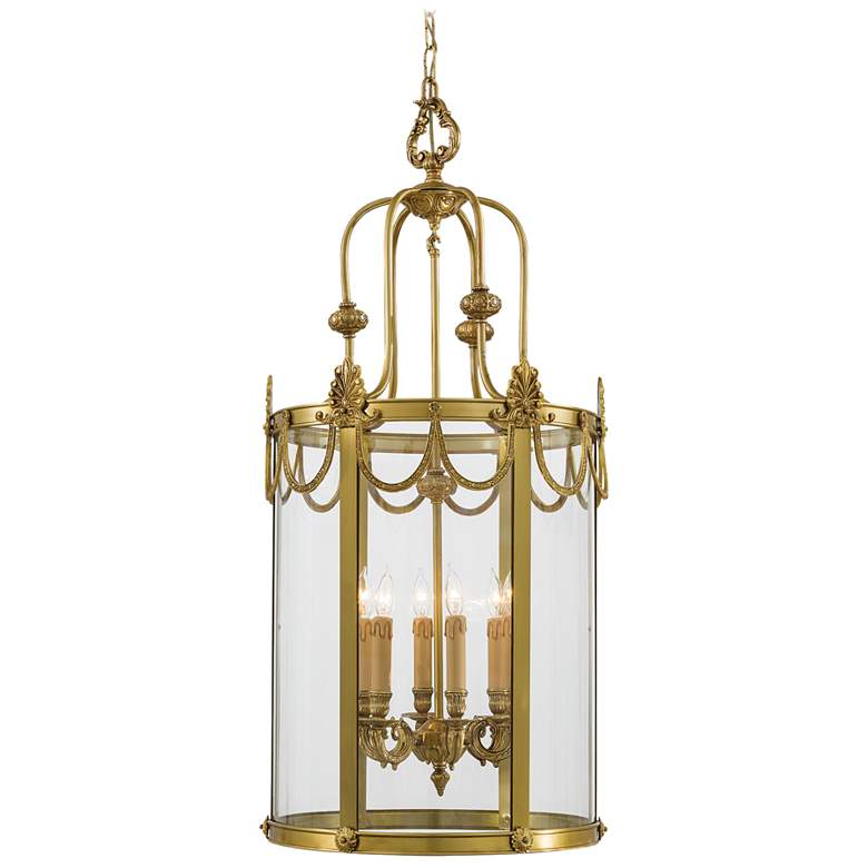 Image 1 Metropolitan 6-Light 18.75-in Dore Gold Foyer Pendant with Glass Shades