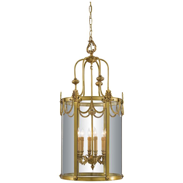 Image 2 Metropolitan 6-Light 18.75-in Dore Gold Foyer Pendant with Glass Shades more views