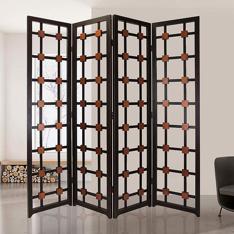 Image 1 Metropolitan 84 inch Wide Chocolate Brown Screen/Room Divider