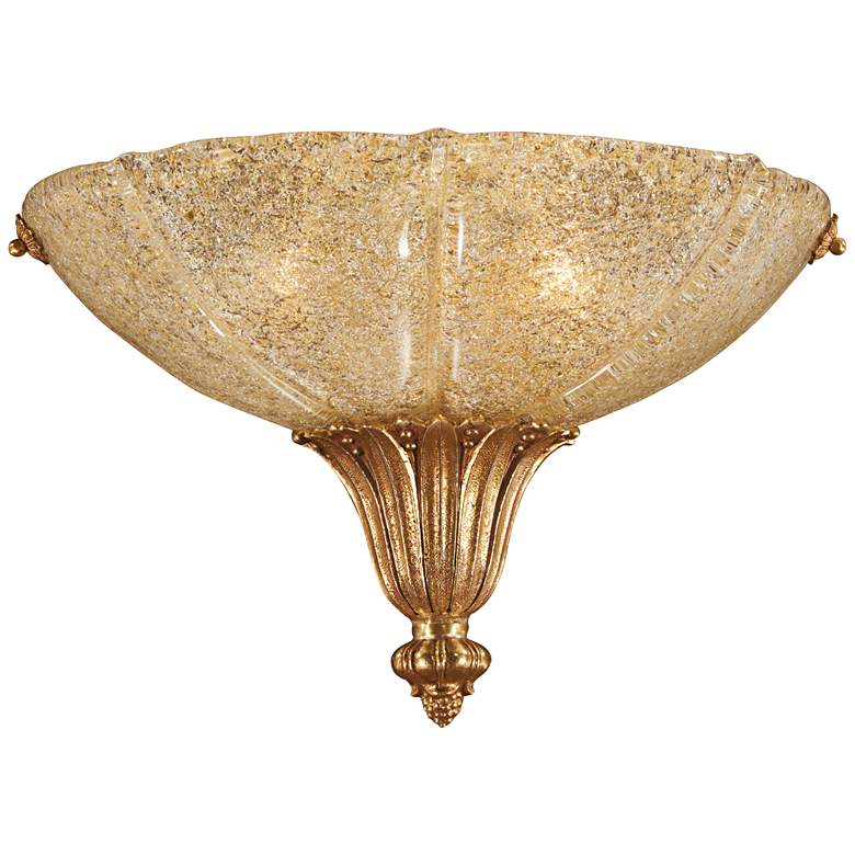 Metropolitan 9 3/4 inchH French Gold Hand-Made Wall Sconce