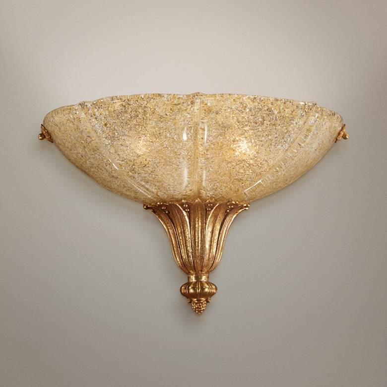 Image 1 Metropolitan 9 3/4 inchH French Gold Hand-Made Wall Sconce