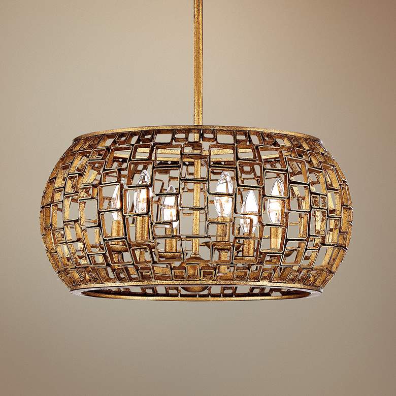 Image 1 Metropolitan Abbondanza 20"W 6-Light Halcyon Gold Pendant