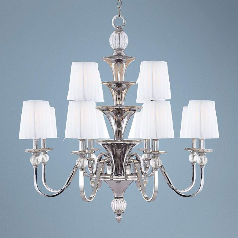 Image 1 Metropolitan Aise Collection 2 Tier 33 inch Wide Chandelier