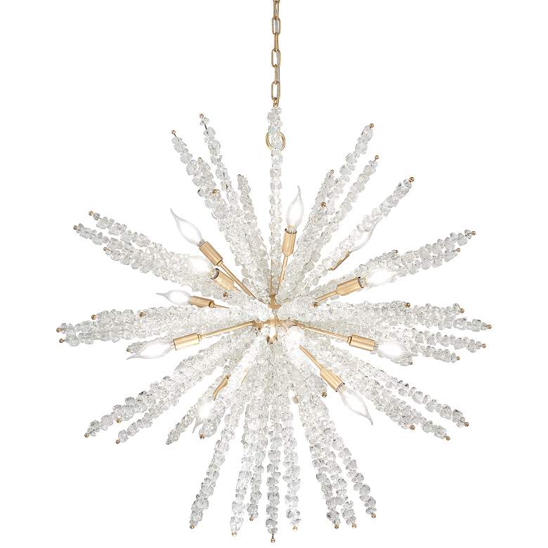 Image 3 Metropolitan Aisi 16-Light 36-in Fawn Gold Pendant with GLASS Shade more views