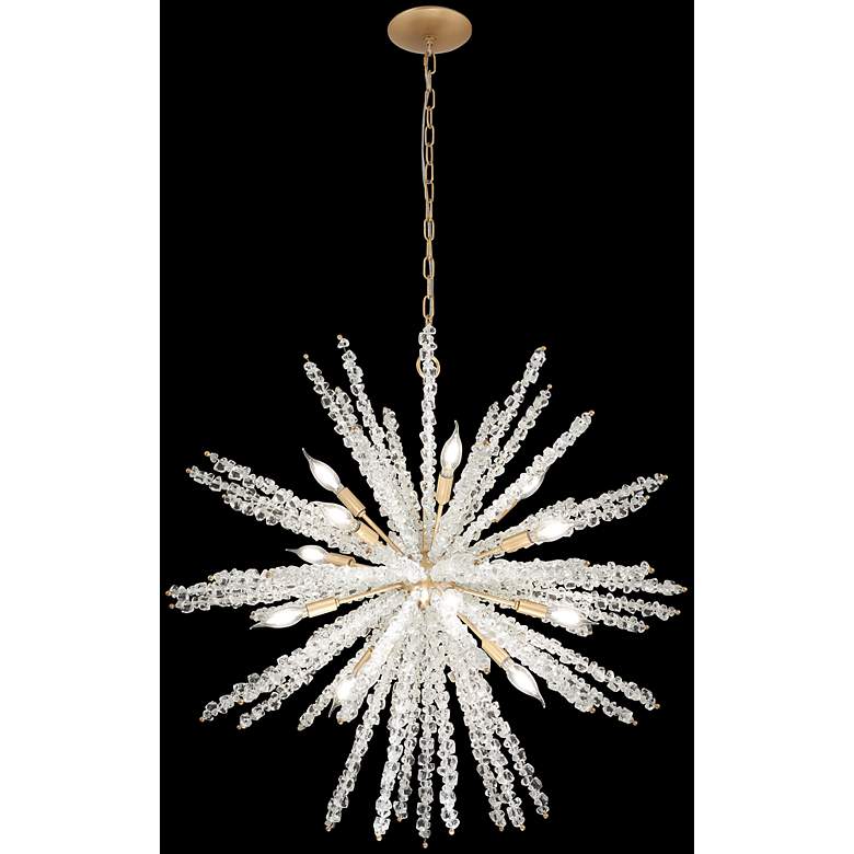 Image 5 Metropolitan Aisi 16-Light 36-in Fawn Gold Pendant with GLASS Shade more views