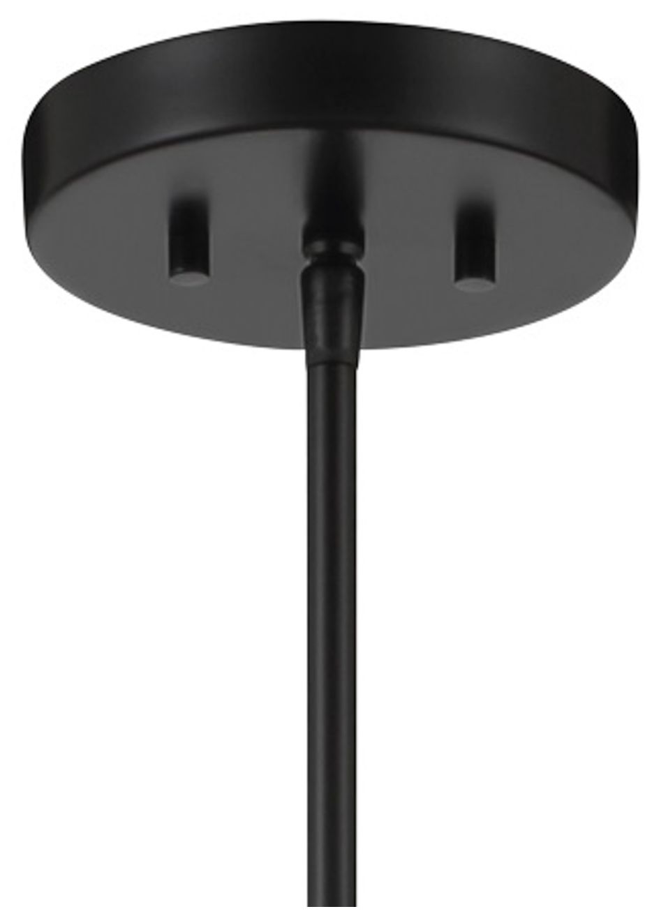 Image 3 Metropolitan Amesbury 1-Lt 19.75-in Black n Brass Pendant with Glass Shade more views