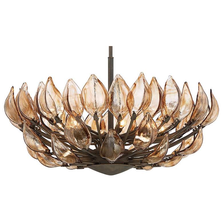 Image 2 Metropolitan Arboles 8-Light 32.75-in Heritage Bronze Pendant with Shade more views