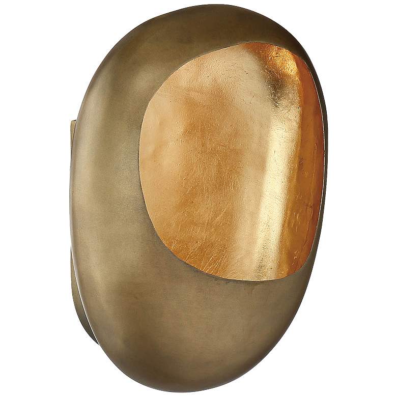 Image 1 Metropolitan Arbor 9 1/2" High Antique Brass Gold Leaf LED Wall Sconce