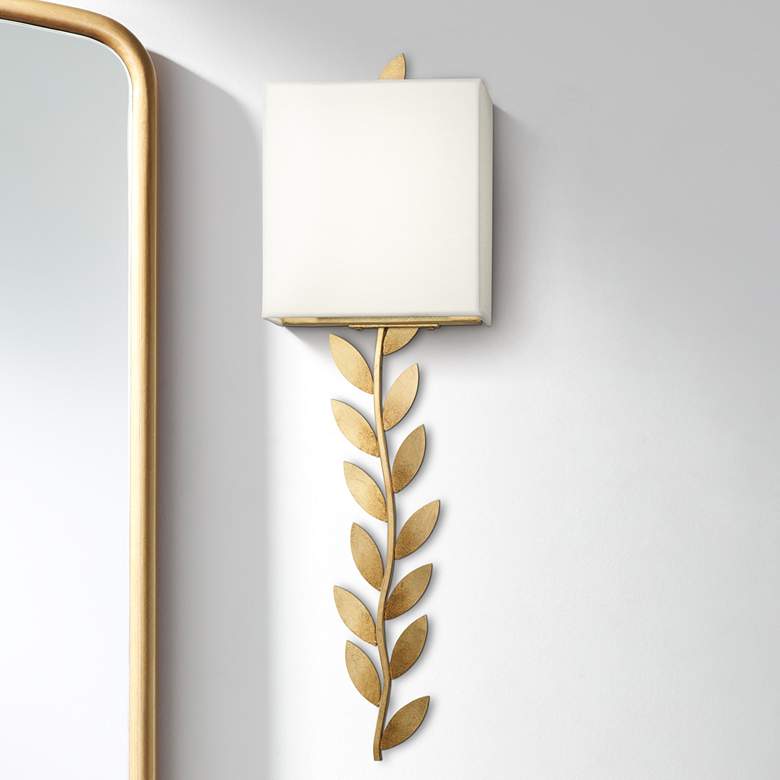 Image 1 Metropolitan Arbor Grove 24" High Gold Lead LED Wall Sconce