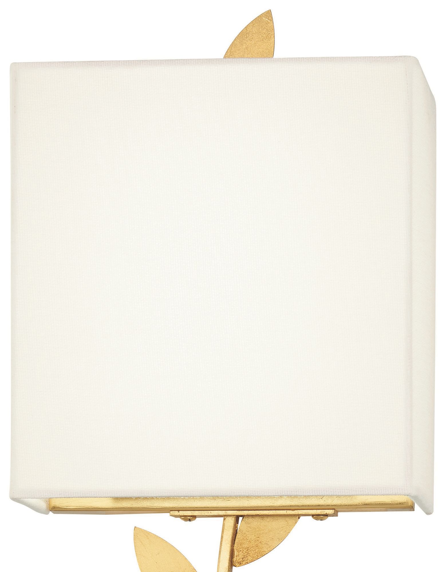 Image 4 Metropolitan Arbor Grove LED Ardent Gold Leaf Wall Sconce with Linen Shade more views