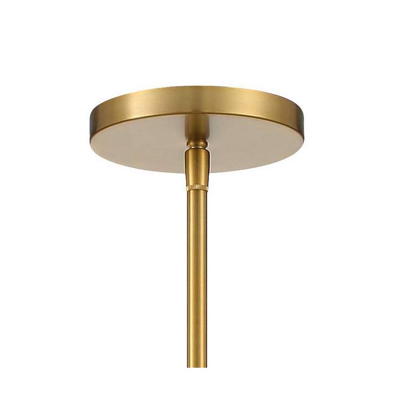 Image 3 Metropolitan Aspect LED Black and Soft Brass Pendant with White Linen Shade more views