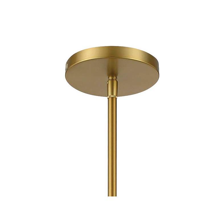 Image 3 Metropolitan Aspect LED Black and Soft Brass Pendant with White Linen Shade more views