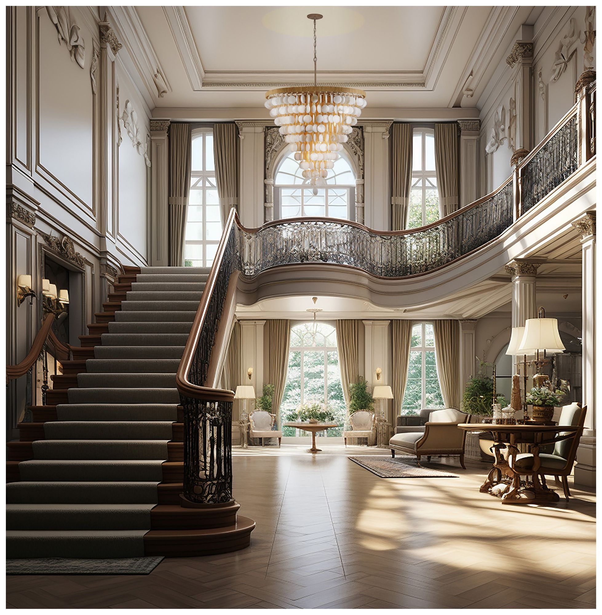 Image 4 Metropolitan Aurelia's Cove 15-Light Autumn White Pendant more views