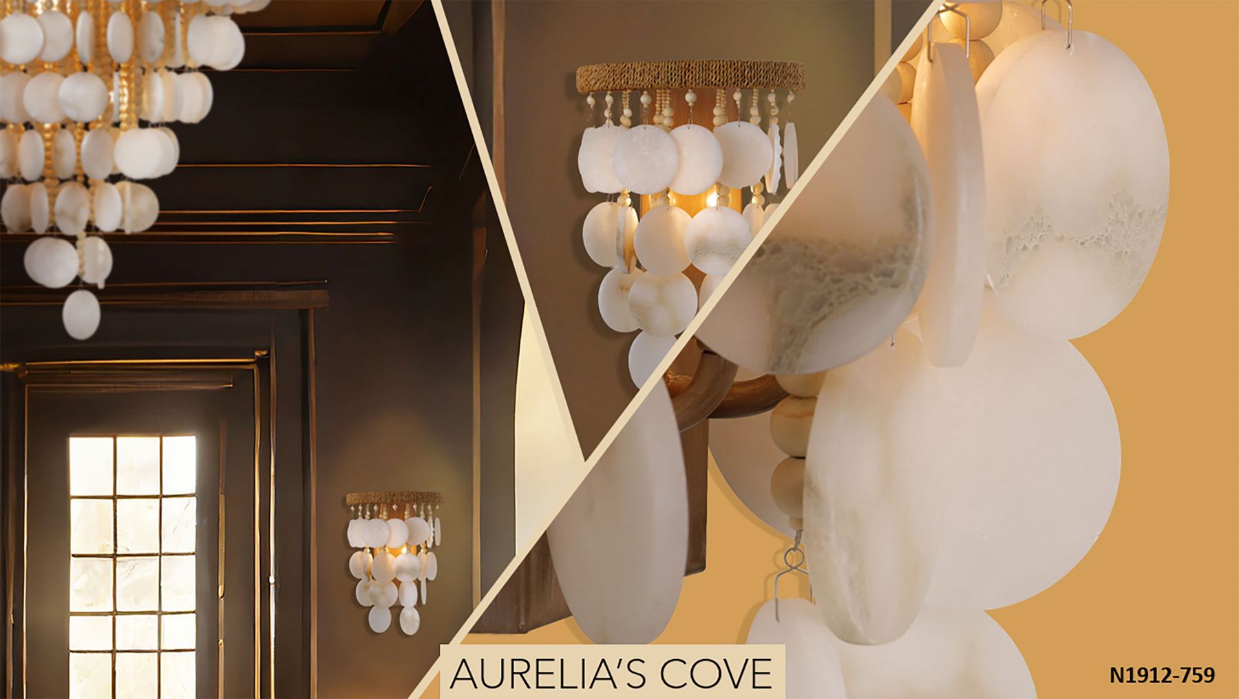 Metropolitan Aurelia's Cove 2-Light Autumn White Wall Sconce