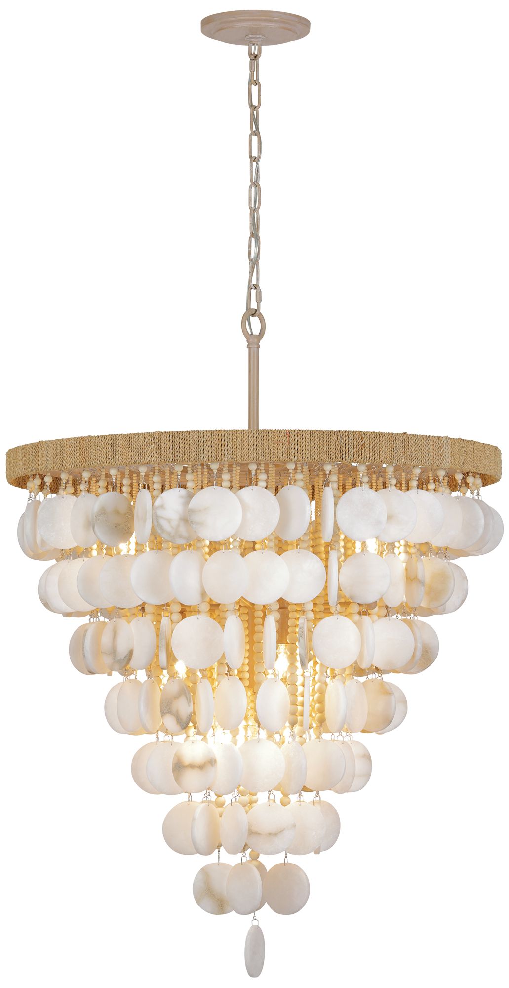 Metropolitan Aurelias Cove 12-Lt 28.5-in Autumn White Pendant with Accents