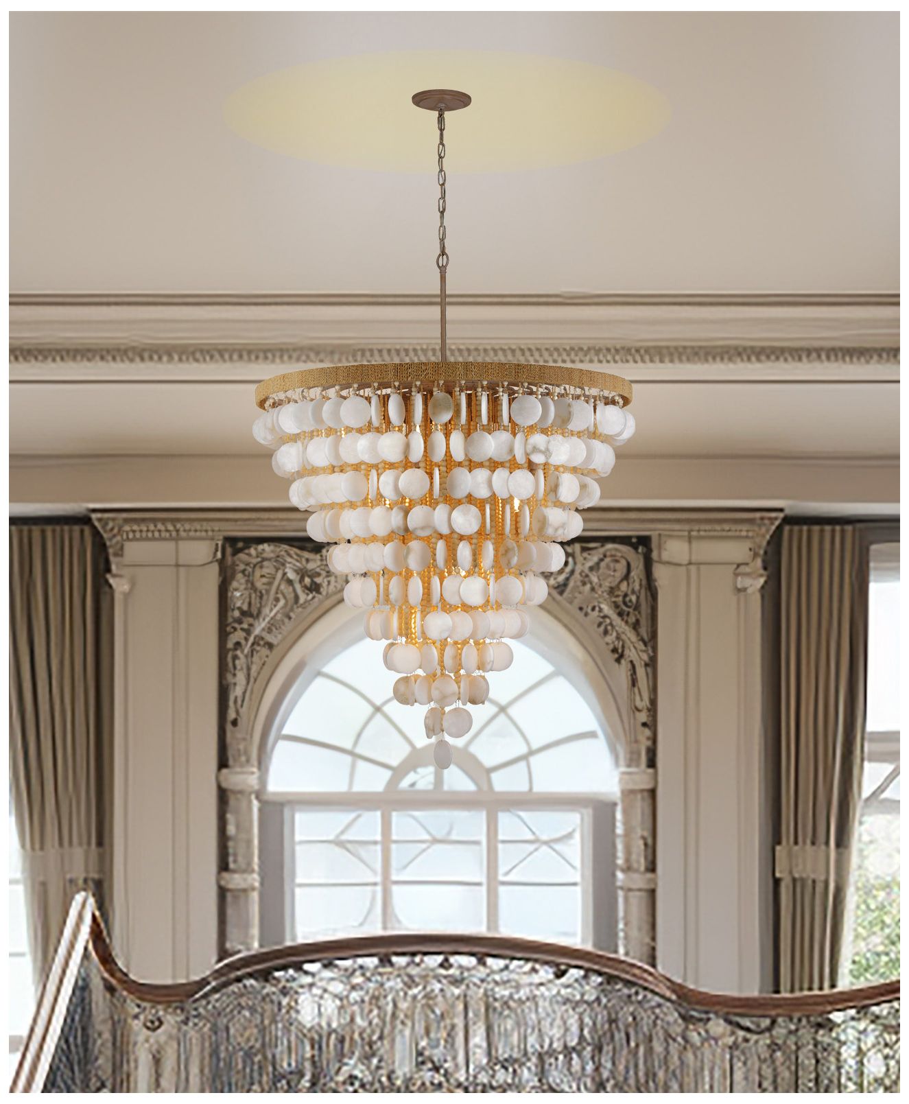 Image 3 Metropolitan Aurelias Cove 15-Light 40-in Autumn White Pendant with Accents more views