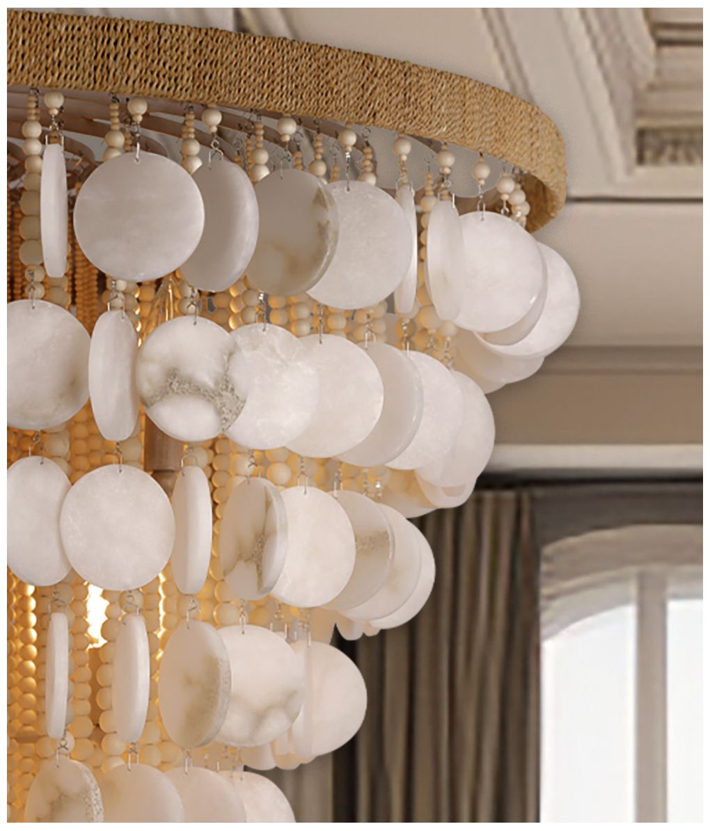 Metropolitan Aurelias Cove 15-Light 40-in Autumn White Pendant with Accents