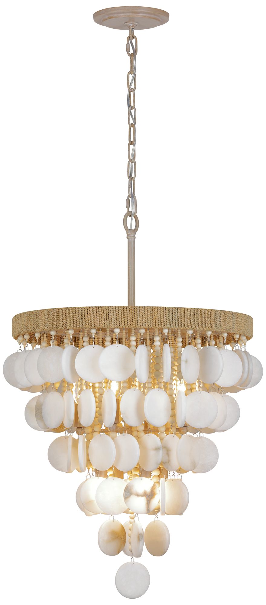 Image 2 Metropolitan Aurelias Cove 8-Light 20-in Autumn White Pendant with Accents
