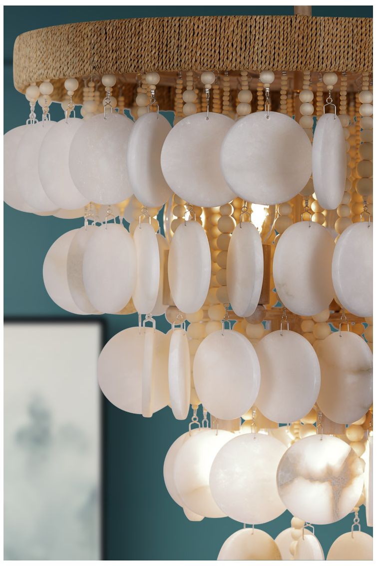 Image 5 Metropolitan Aurelias Cove 8-Light 20-in Autumn White Pendant with Accents more views