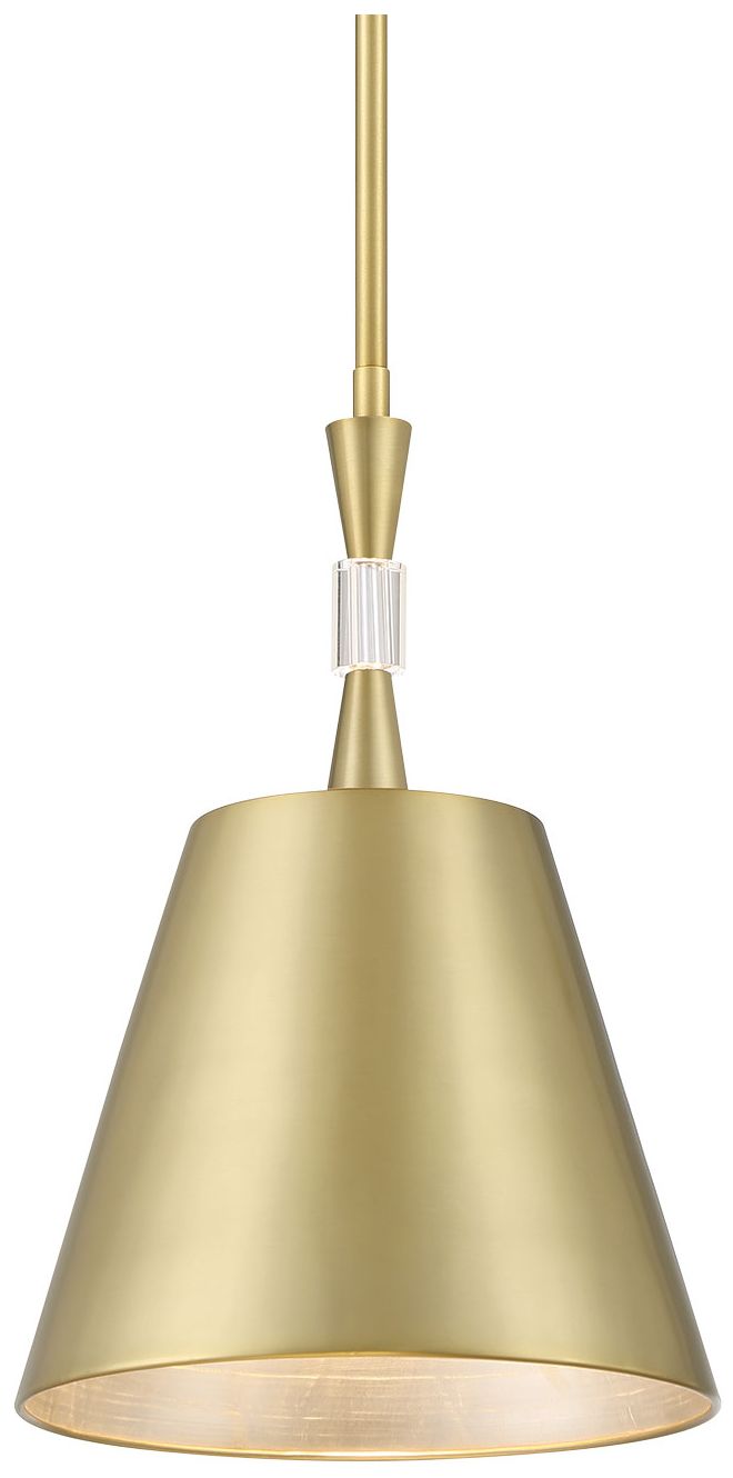 Image 2 Metropolitan Baratti 12" Wide Soft Brass Mini Pendant