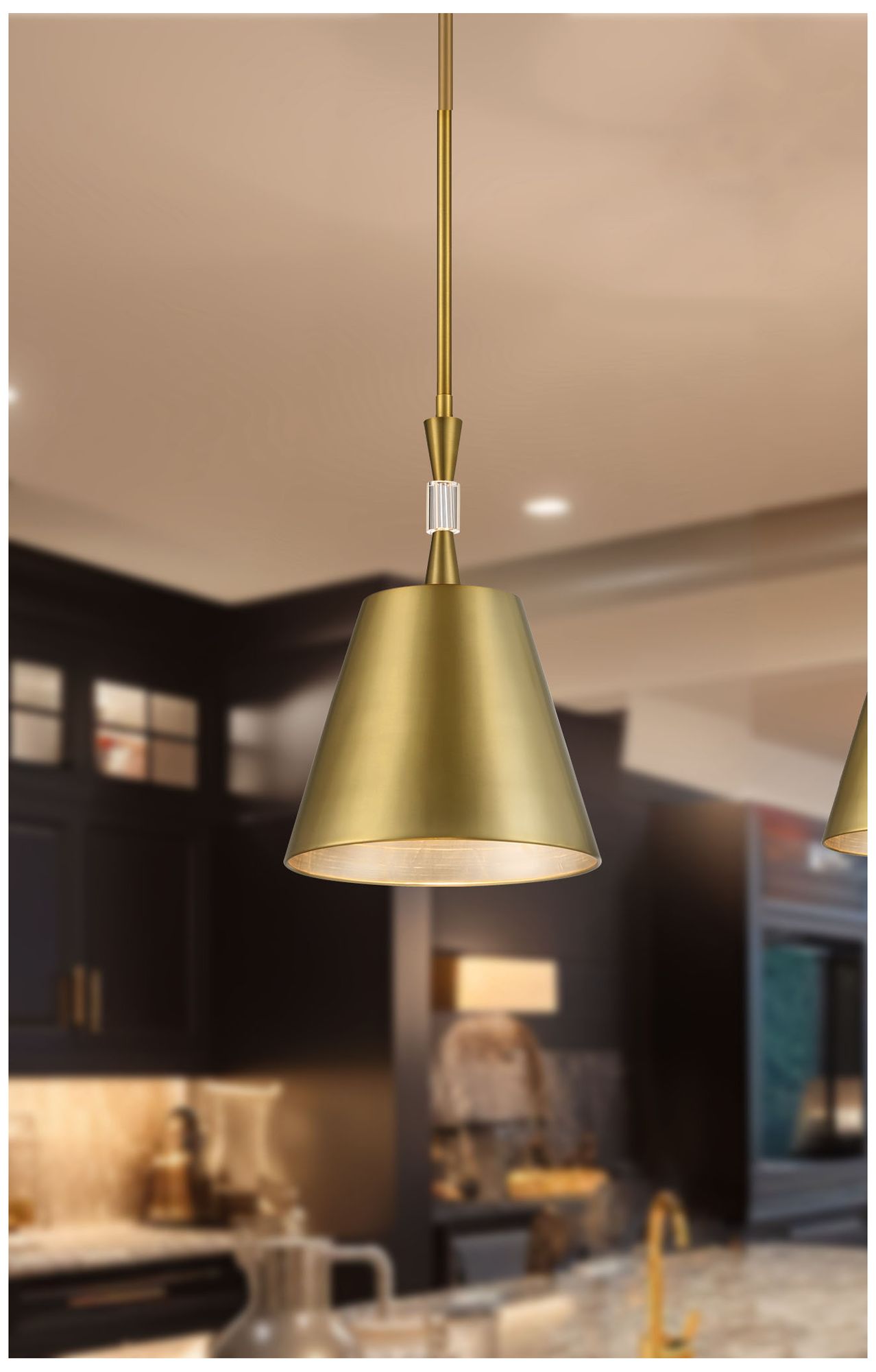 Image 3 Metropolitan Baratti 12" Wide Soft Brass Mini Pendant more views