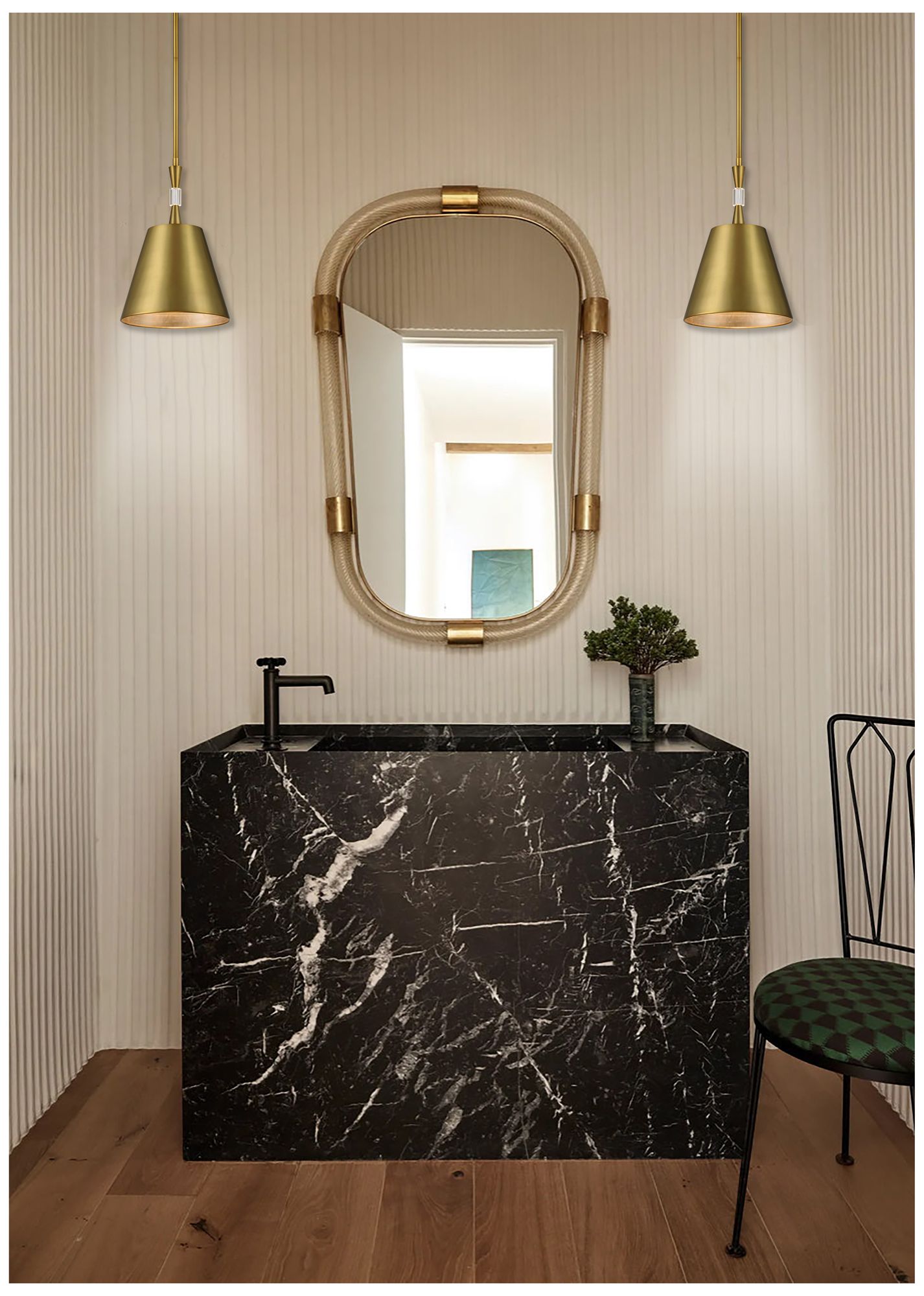 Image 6 Metropolitan Baratti 12" Wide Soft Brass Mini Pendant more views