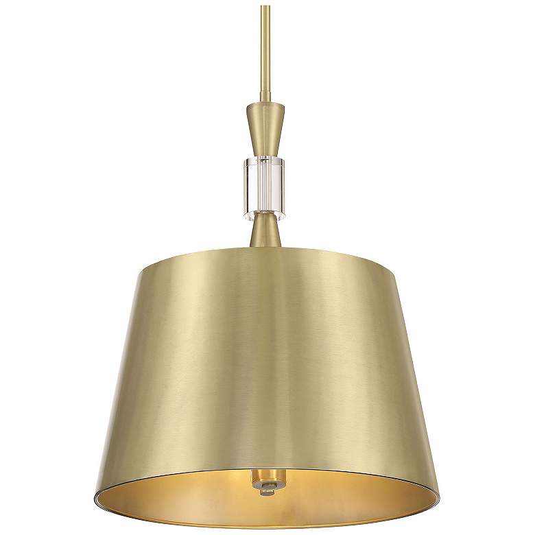 Image 1 Metropolitan Baratti 18 1/4" Wide Soft Brass 3-Light Pendant