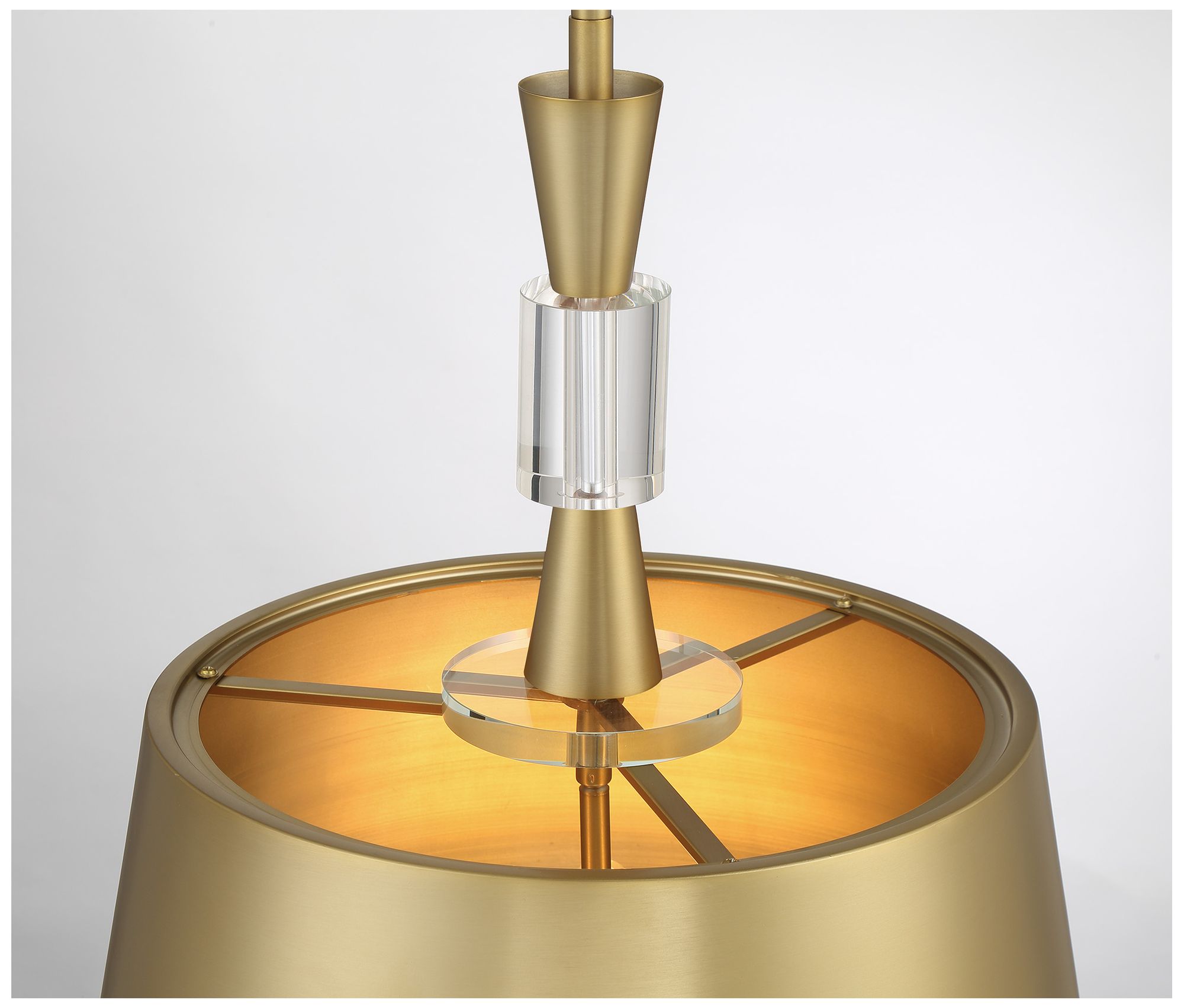 Image 6 Metropolitan Baratti 3-Light Soft Brass Pendant with Soft Brass Metal Shade more views