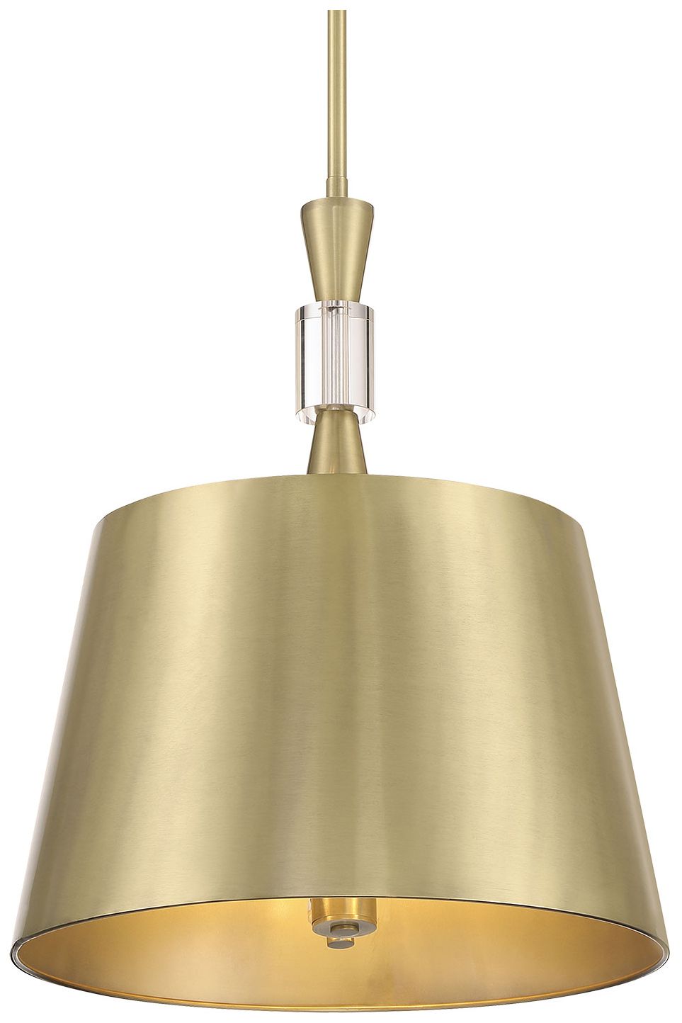 Image 7 Metropolitan Baratti 3-Light Soft Brass Pendant with Soft Brass Metal Shade more views