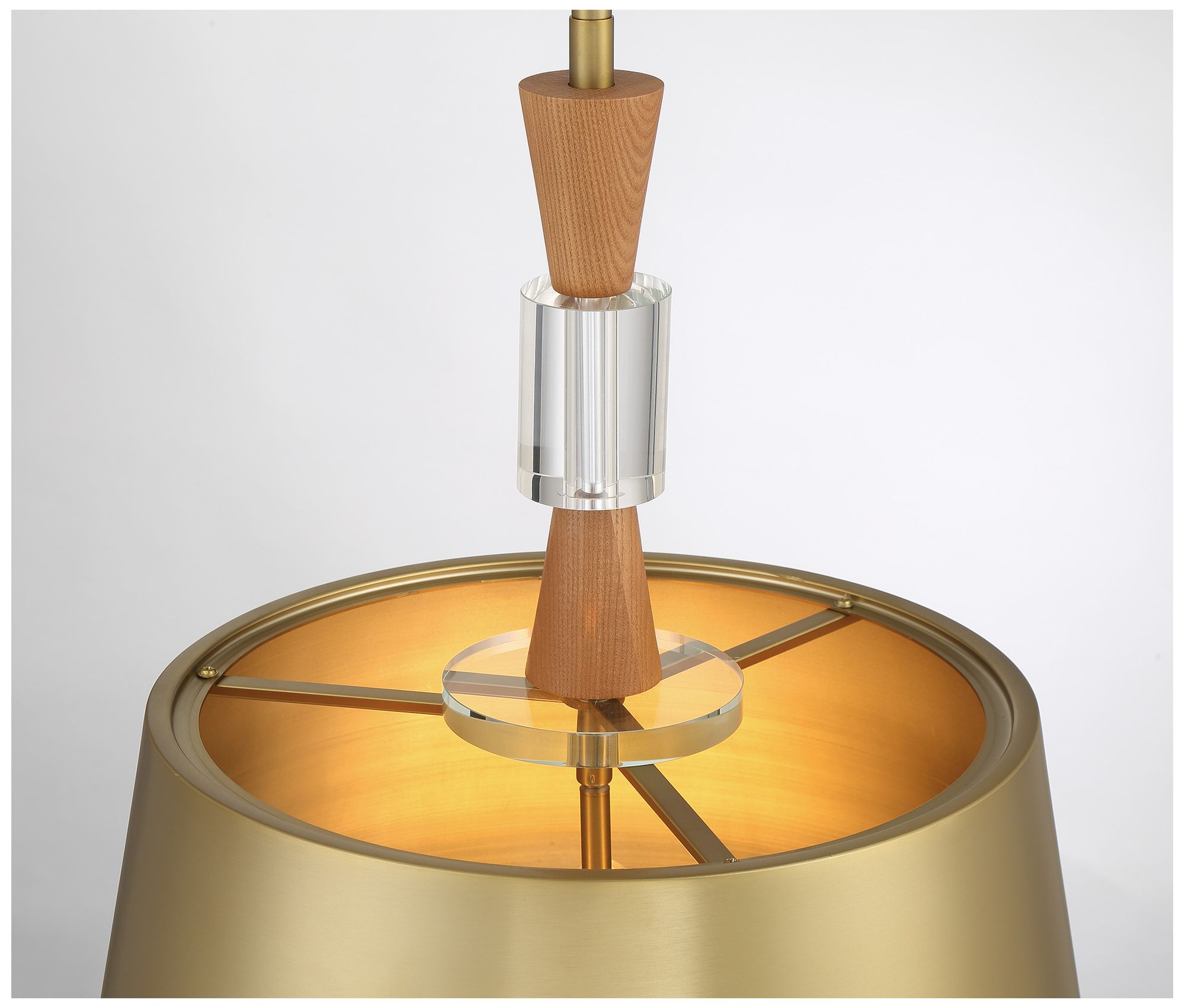 Metropolitan Baratti 3-Light Soft Brass Pendant with Soft Brass Metal Shade