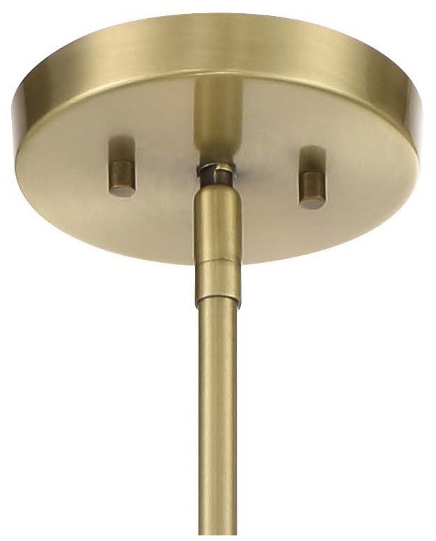 Metropolitan Baratti 3-Light Soft Brass Pendant with Soft Brass Metal Shade