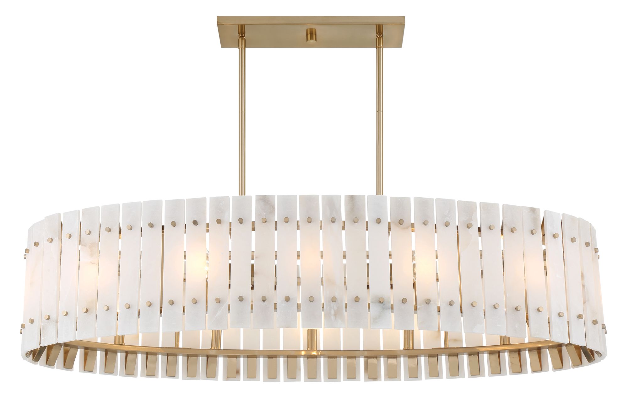 Image 3 Metropolitan Bardon 5-Light 48-in Celeste Brass Chandelier with Shade more views