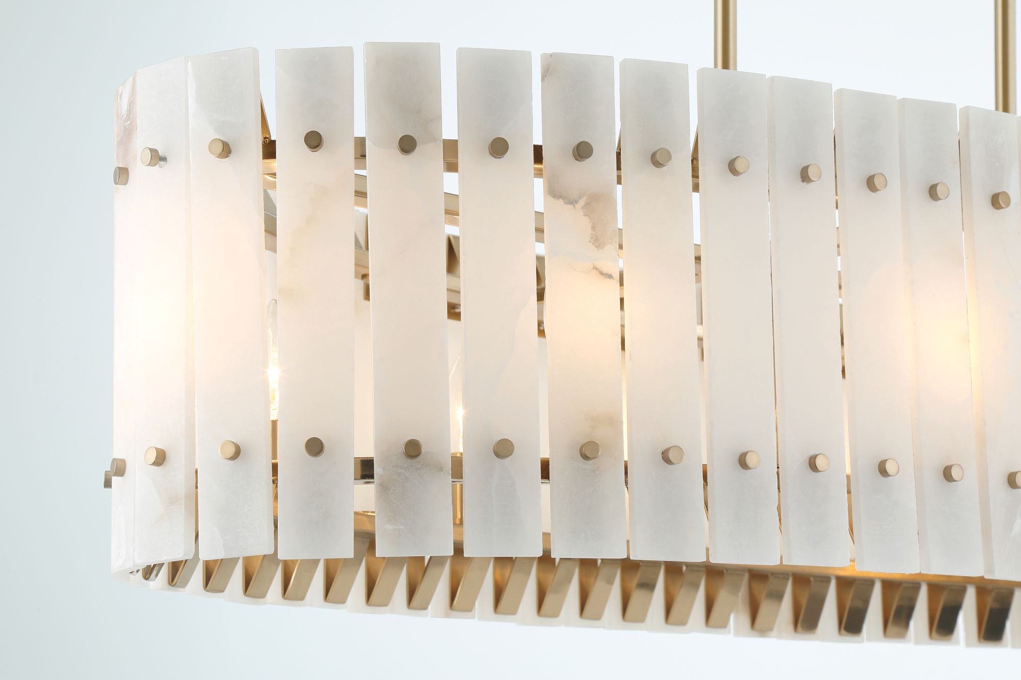 Image 7 Metropolitan Bardon 5-Light 48-in Celeste Brass Chandelier with Shade more views