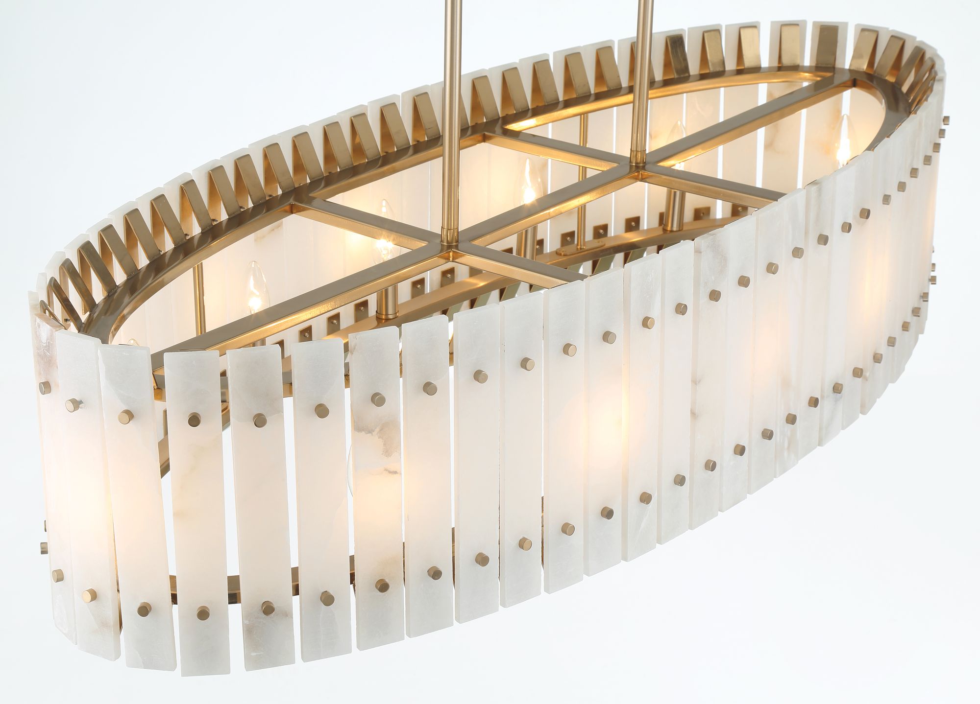 Metropolitan Bardon 5-Light 48-in Celeste Brass Chandelier with Shade