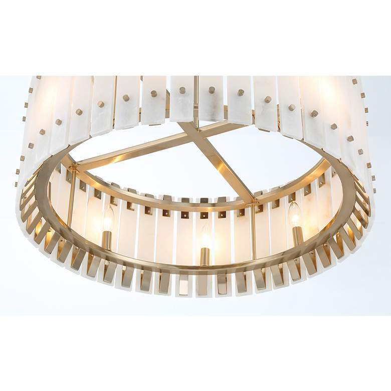 Image 7 Metropolitan Bardon 8-Light 28.25-in Celeste Brass Pendant with Shade more views