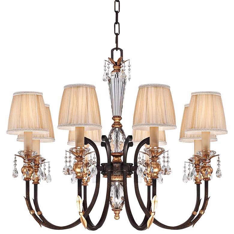 Image 2 Metropolitan Bella Cristallo 35" Wide Bronze and Crystal Chandelier