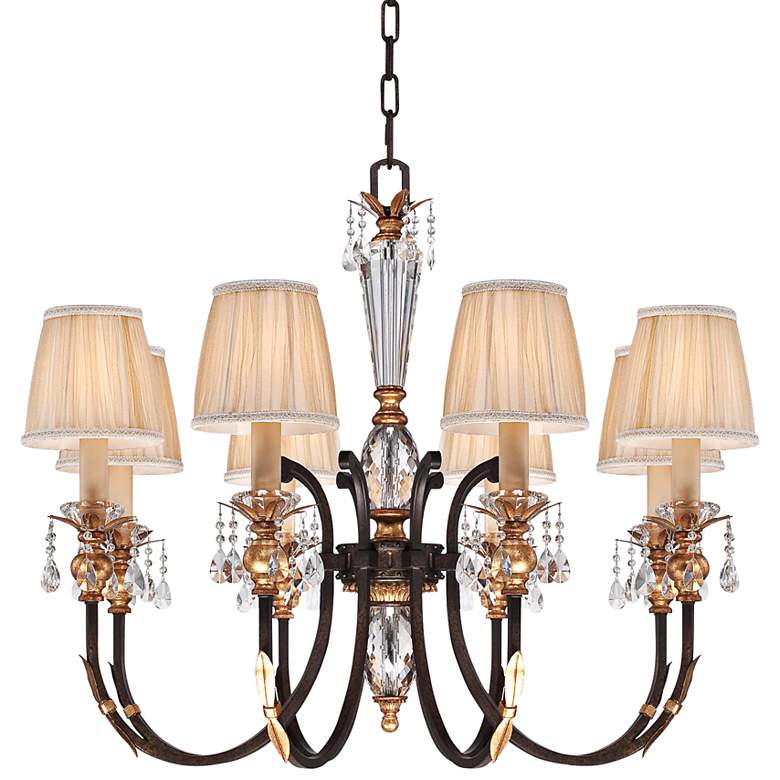 Image 2 Metropolitan Bella Cristallo 35 inch Wide Bronze and Crystal Chandelier