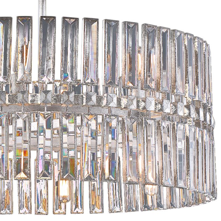 Image 3 Metropolitan Belle Aurore 12-Light 26.25in Shadow Silver Pendant with Shade more views