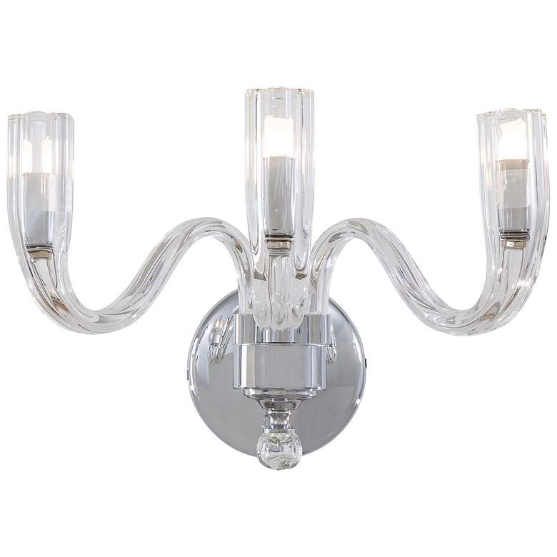 Image 1 Metropolitan Berna 11 1/2" Wide Chrome Wall Sconce