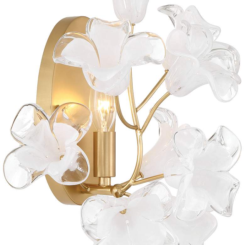 Image 2 Metropolitan Bloome 1-Light 11.25-in Legacy Brass Indoor Wall Sconce more views