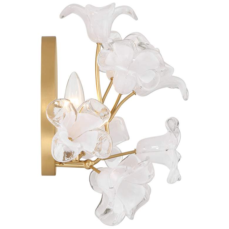 Image 3 Metropolitan Bloome 1-Light 11.25-in Legacy Brass Indoor Wall Sconce more views