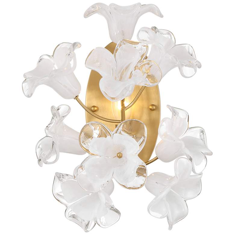 Image 4 Metropolitan Bloome 1-Light 11.25-in Legacy Brass Indoor Wall Sconce more views