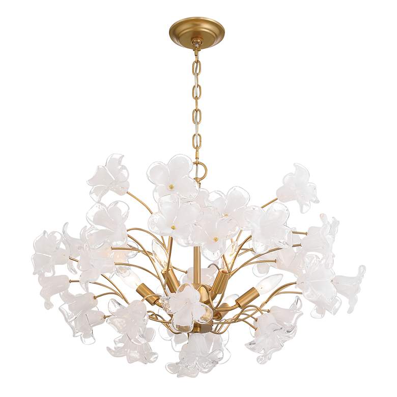 Image 6 Metropolitan Bloome 6-Light 29-in Legacy Brass Indoor Chandelier more views