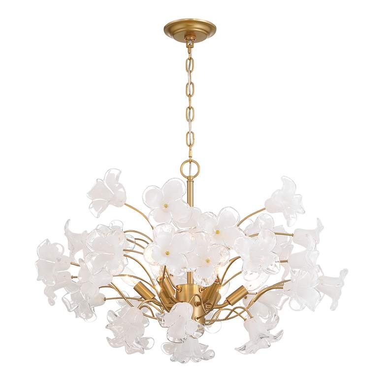 Image 7 Metropolitan Bloome 6-Light 29-in Legacy Brass Indoor Chandelier more views
