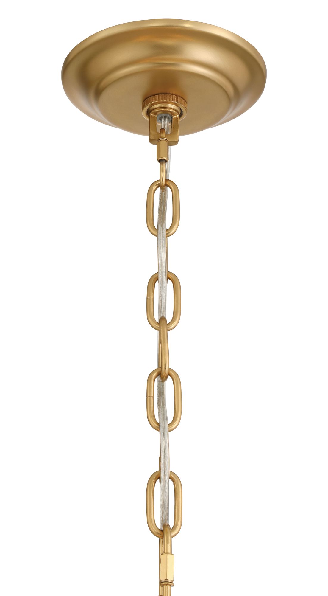Image 6 Metropolitan Bloome 6-Lt 29-in Legacy Brass Chandelier with Glass Flowers more views