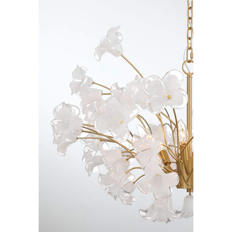 Image 2 Metropolitan Bloome 8-Light 36.5-in Legacy Brass Indoor Chandelier more views