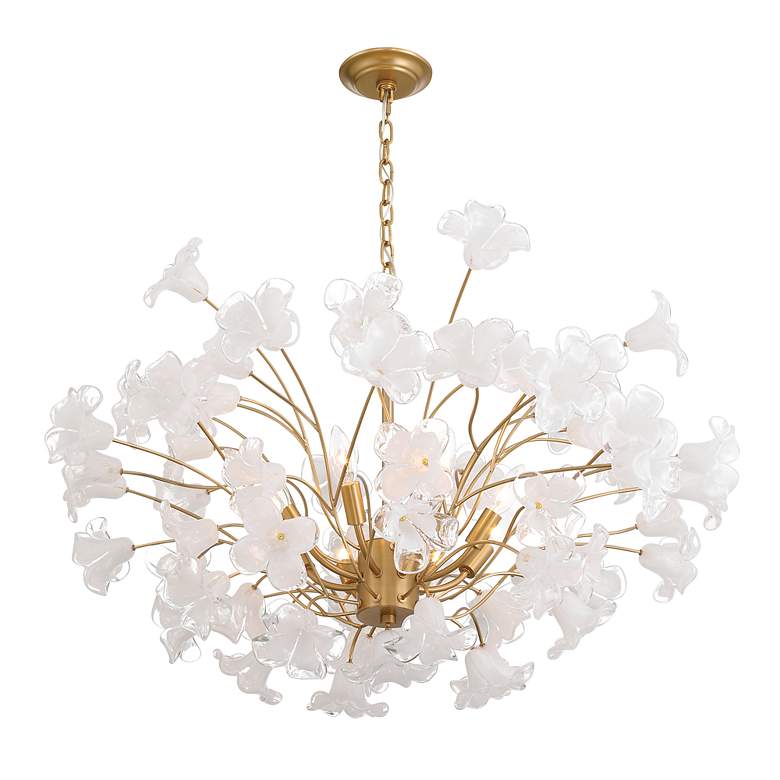 Image 4 Metropolitan Bloome 8-Light 36.5-in Legacy Brass Indoor Chandelier more views